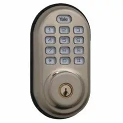 Yale D210ZW619 - Motorized Z-Wave Deadbolt W/Push Buttons - Satin Nickel