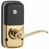 Yale YRL220ZW605 Polished Brass Z-Wave Touchscreen Lever Door Lock