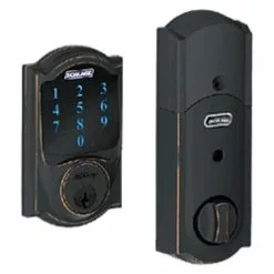 Schlage BE469CAM716 - Z-Wave Motorized Touchscreen Deadbolt-Aged Bronze (Camelot)