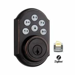 Kwikset 99100-021 - ZigBee Contemporary Style Motorized Deadbolt W/Home Connect - Venetian Bronze