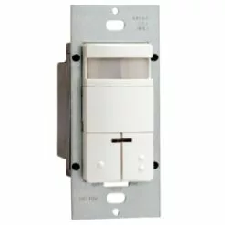 Leviton ODS0D-TDG Dual-Relay Decora Wall Switch Passive Infrared (PIR) Occupancy Sensor - Gray